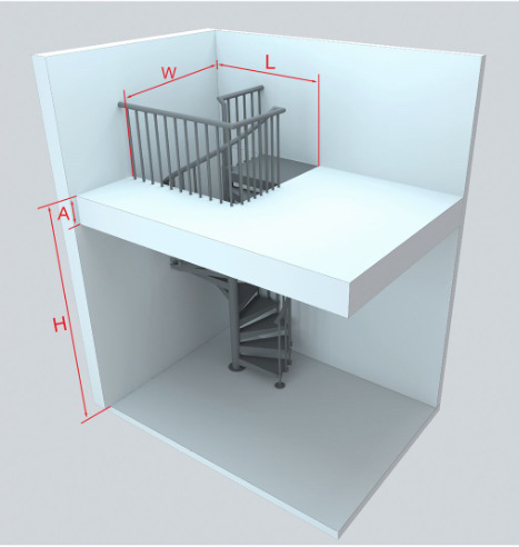 how to measure spiral staircase